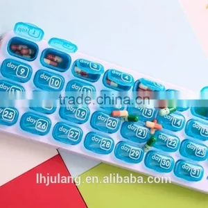 2017 New Design Plastic Pill Organizer 31 Days/plastic Monthly Pill Box thumbnail-4