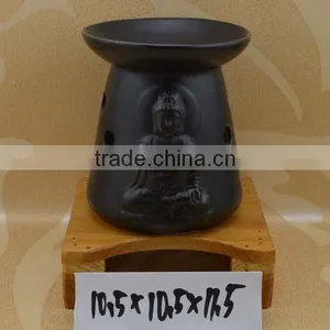 Promotional Gifts Buddha Design Ceramic Aroma Oil Burner With Tealight Candle thumbnail-1