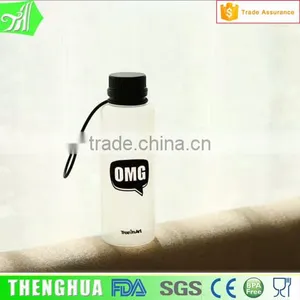 Travel Folding Silicone Water Bottle With Handle Clear Item For Drinks thumbnail-5