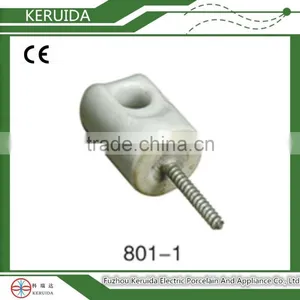 White Brown Color Porcelain Wiring 801-1 Insulator thumbnail-1