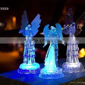 LED Acrylic Christmas Angel With Instrument Figurines thumbnail-5
