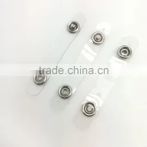 CLEAR STRAIGHT NARROW VINYL TAB, VINYL TAB WITH METAL SNAP thumbnail-2