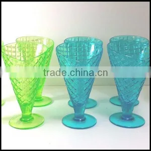 Neon Green Blue Plastic Waffle Cone Shaped Ice Cream Bowls Cheap Factory Price,custom Plastic Ice Cream Bowls Manufacturer thumbnail-1