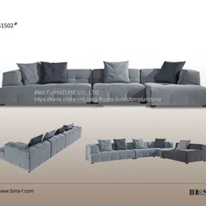 Bnb Style Living Room Sofa Easy to Decorate Fabric Sofa Made in China thumbnail-1