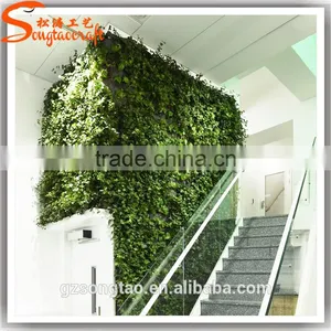 2015 Wholesale Artificial Green Wall With Eucalyptus Leaf for Office Vertical Green Wall thumbnail-3