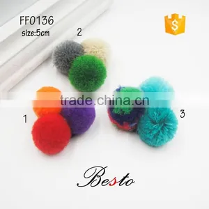 New Products New Style Colorful Baby Garments Decoration Fur Pom Poms Ball thumbnail-1