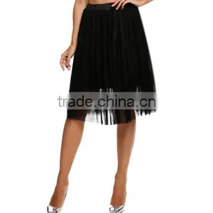 2016 New Women Princess Fairy Style 5 Layers Voile Tulle Maxi Bouffant Puffy Casual Chiffon Skirt thumbnail-2