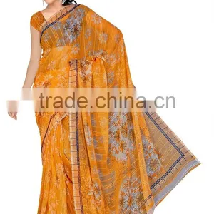 Pink Color Sari in Georgette thumbnail-2