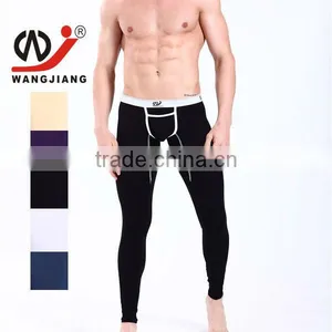 Good Quality Black Modal Men Long Johns /Casual Pants Tight Trousers thumbnail-1