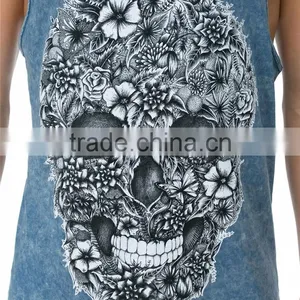 Skull Printed Tank Top Pattern thumbnail-4