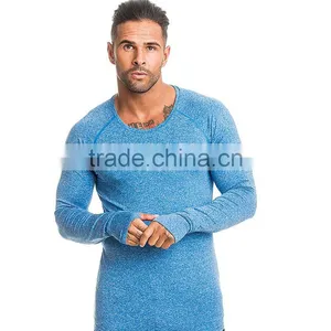 Compression Long Sleeve Gym t Shirt With Scoop Neck thumbnail-5