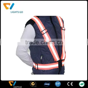 EN471 Ealstic Adjusbale Light Reflecting Safety Running Vest Manufacture thumbnail-1