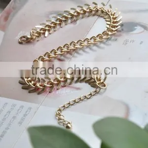 Fishbone Shaped Anklet Bracelet Foot Ankle Chain Bracelet Jewelry thumbnail-5