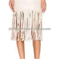 Womens Leather Skirt With Tassel thumbnail-1