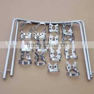 Dental Rubber Dam Kit 16 Pieces Rubber Dam Frames and Rubber Dam Clamps thumbnail-1