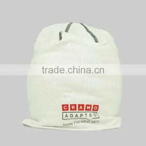 Embroidery Printing Custom Logo Winter Spandex Cotton Jersey Beanie Hat With Cover Stitch thumbnail-1