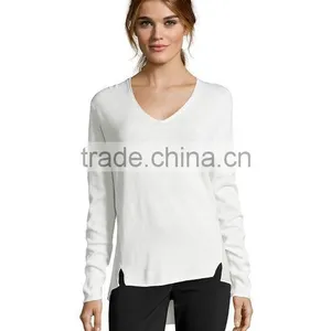 Ladies Custom Design Wholesale Plain Pullover Sweater thumbnail-2