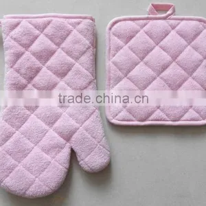2pcs Kitchen Set in Pure Color Plain Color Oven Mitt and Pot Holder thumbnail-3