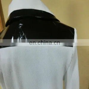 Powersweet 2014 Elegant New Design Aate Leather White Ladies Winter Dress thumbnail-1