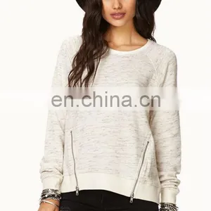 Begie Color With Two Zippers at Front China Garment Loose Jumper thumbnail-1