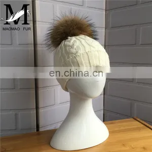 2016 Fashion Design Hot Sale Winter Hat With Cute Fur Pom Kids Beanie thumbnail-1
