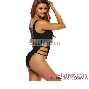 Royal Blue Strappy High Leg Lace Up Back One Piece Swimsuit Sexi Ladies Mature Bikini Swimsuits thumbnail-5
