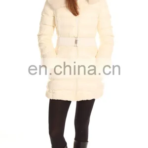 White Quality-Assured Long Down Jacket Women Winter thumbnail-2
