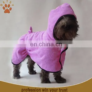 Highly Absorbent Super Hooded Embroideried Dog Bathrobe Drying thumbnail-1