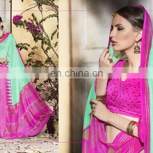 Indian Designer Kanjivaram Silk Saree | Shari | Sari for Party Wear thumbnail-1