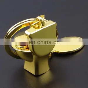 New Design Custom Metal Gold Closestool Keychain in Closestool thumbnail-3