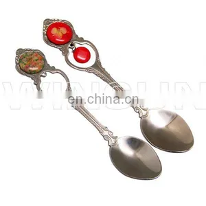 Promotional Custom Metal Red Handle Souvenir Spoon thumbnail-1