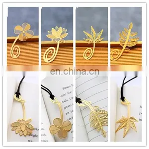 Custom Metal Bookmarks Copper Gold Snowflake Clover Carnation Bookmarks thumbnail-2