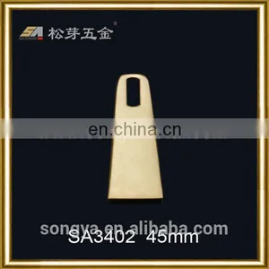 Zinc Alloy Garment Metal Zipper Puller, Gold Plated Garment Fitting Hardware thumbnail-1