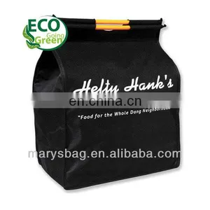 Insulated Recycled Shopping Bag With Reflective Aluminum Foil Lining and Plastic Carrying Handles thumbnail-1