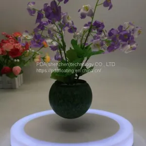 Color Led Light Maglev Floating Levitate Bottom Air Bonsai Tree Pot thumbnail-2