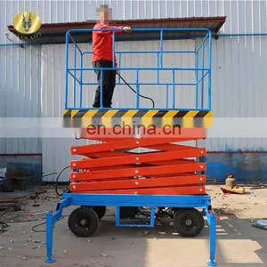 7LSJY Shandong SevenLift Cheap Hot Sale 500kg Mobile Hydraulic Electric Scissor Lift Drive Adjustable Lifting Height 22 Feet thumbnail-2