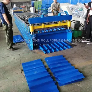 Color Steel Trapezoidal Metal Roofing Sheet Roll Forming Machine Design Manufacture thumbnail-1
