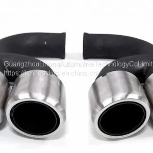 Km for Cayenne S Style 958 2011-2014 Exhaust Tip Exhaust Pipes Muffler Tips Tail Pipe Black Titanium thumbnail-5