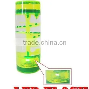 Reverse Flowing Hourglass, Round Shape LED Light Liquid Oil Hourglass thumbnail-1