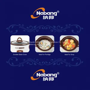 1.5L Multi Function Electric Slow Cooker With Ceramic Inner Pot & Plastic Lid Handle thumbnail-3