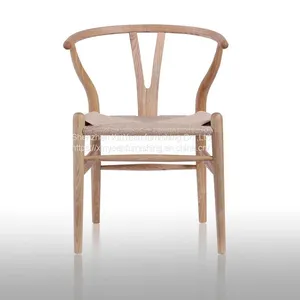 Beech Wood and Paper Cord Dining Chair Wishbone Chair Original Price Wishbone Chairs Walnut thumbnail-1