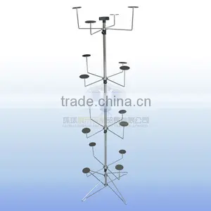 Metal Rolling Hat Display Rack With 4 Tiers thumbnail-1