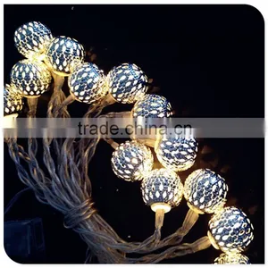 Warm White 20LED Iron Ball Light 3V Indoor Battery Light thumbnail-5