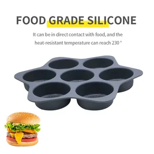 Kitchen Accessories Home and Kitchen Gadgets Silicone Baking Bread Mold Burger Bun Mold Baking Tools Silicone Hamburger Mold thumbnail-3