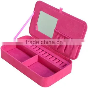 High Quality Plush Fabric Jewelry Box,suede Leather Travel Jewelry Case,velvet Jewelry Storage Box Quality Choice thumbnail-4