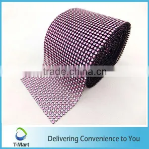 24 Rows Decorative Plastic Rhinestone Mesh thumbnail-1