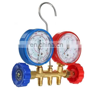 Conjunto de Manômetros de Coletor de Cobre CT-536 D para Sistema de Refrigeração HVAC, Ar-Condicionado Automotivo e Carga de Ar-Condicionado R134A, R22, R12 thumbnail-1