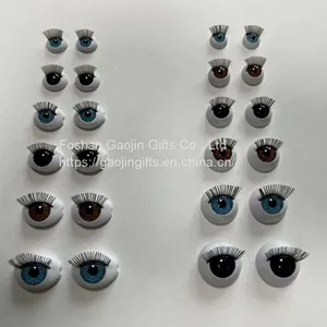 Plastic Oval Fix Doll Eyes With Eyelash thumbnail-2