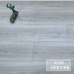 9mm Laminate Floor MDF Floor Engineering Floor Wooden Floor Brick Wood Floor Foshan Wholesale thumbnail-4