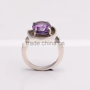 AMETHYST RING ,925 Sterling Silver Jewelry Wholesale,WHOLESALE SILVER JEWELRY,SILVER EXPORTER,SILVER JEWELRY FROM INDIA thumbnail-3
